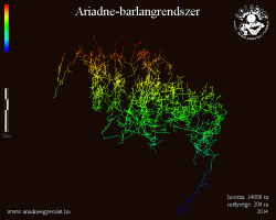 Az Ariadne-barlangrendszer 3D poligonja