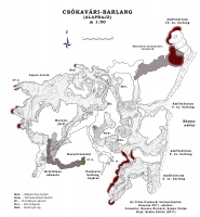 Csókavári-barlang térkép
